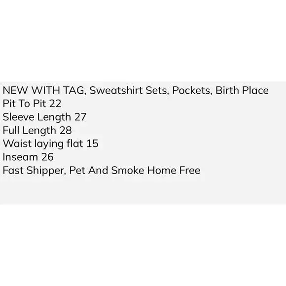 The Birth Place Sweatshirt Set Men's Medium Hoodie Joggers 24/7 365 USA - Picture 12 of 13